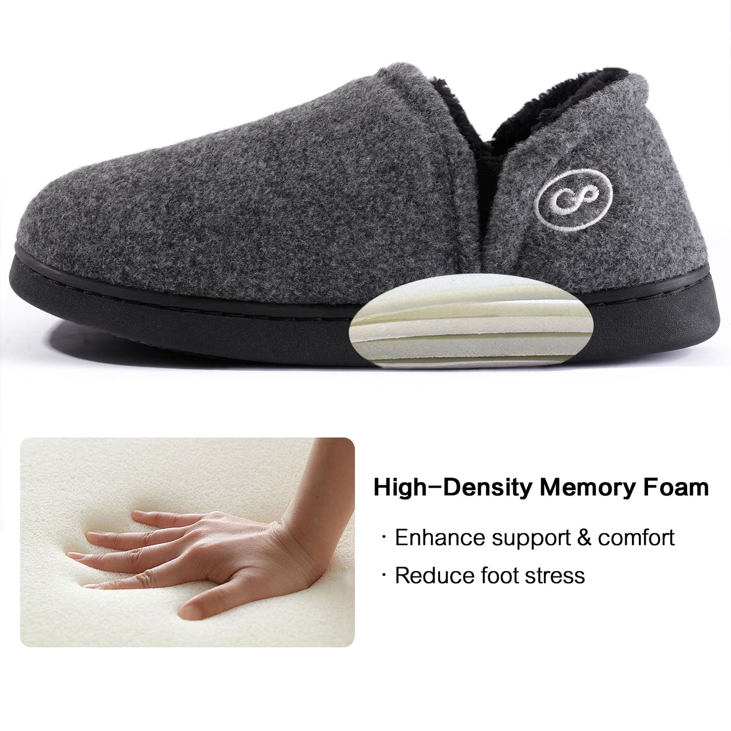 Mens Faux Fur Slippers
