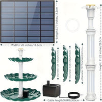 3 Tier Solar Bird Bath