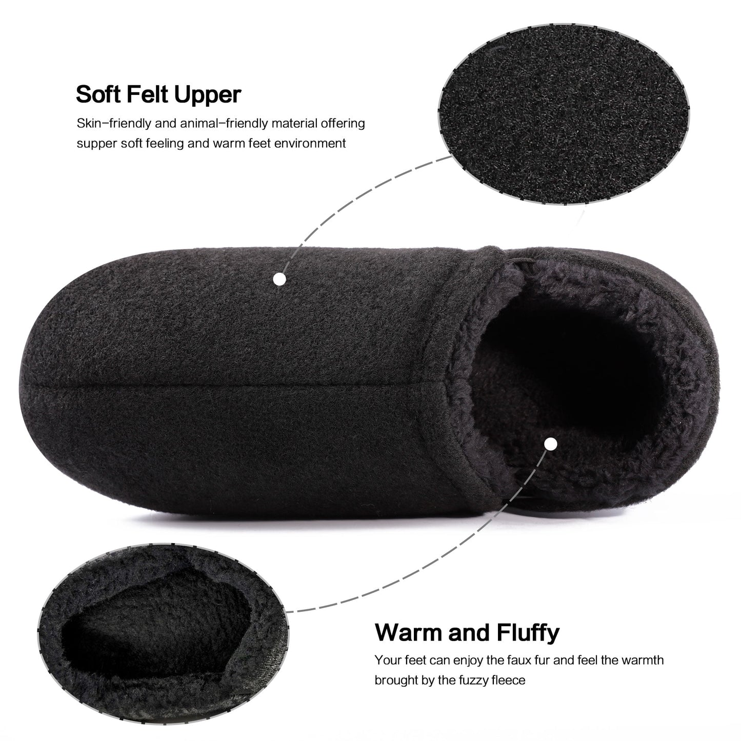 Mens Faux Fur Slippers