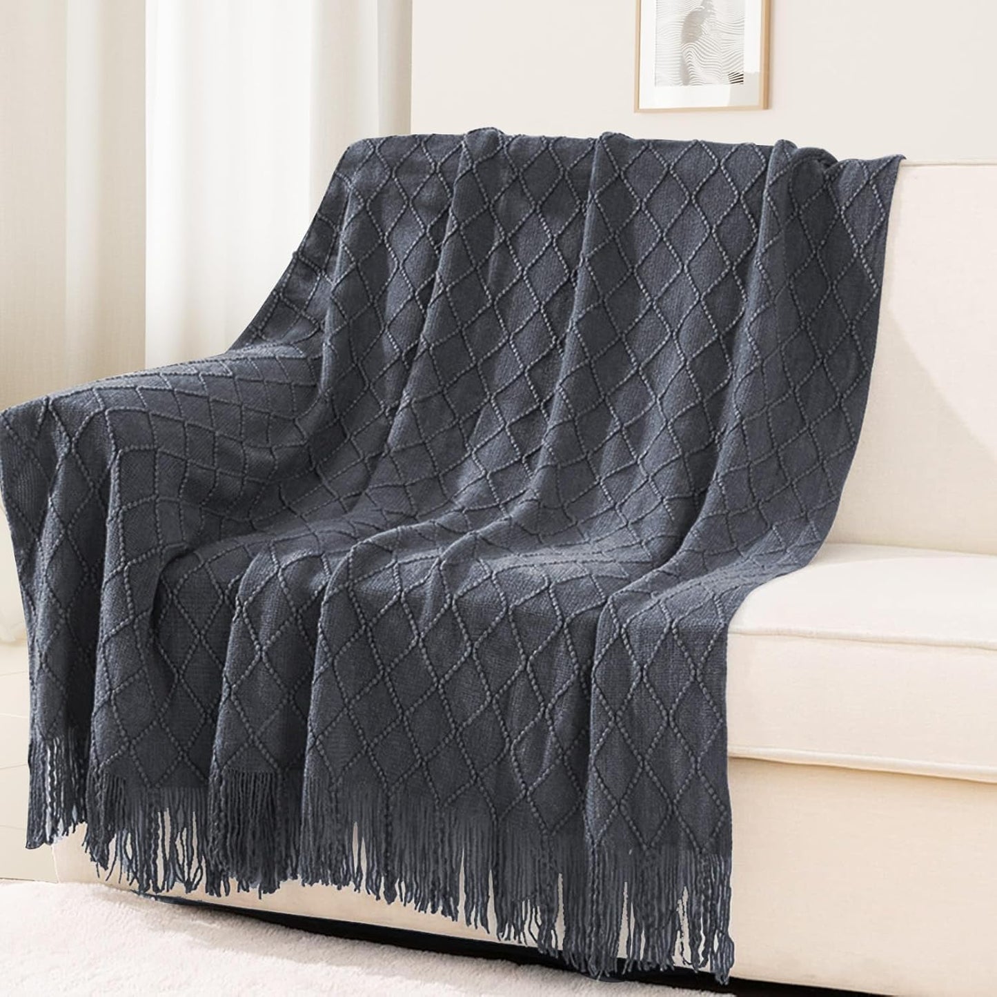 Cable Knit Throw Blanket