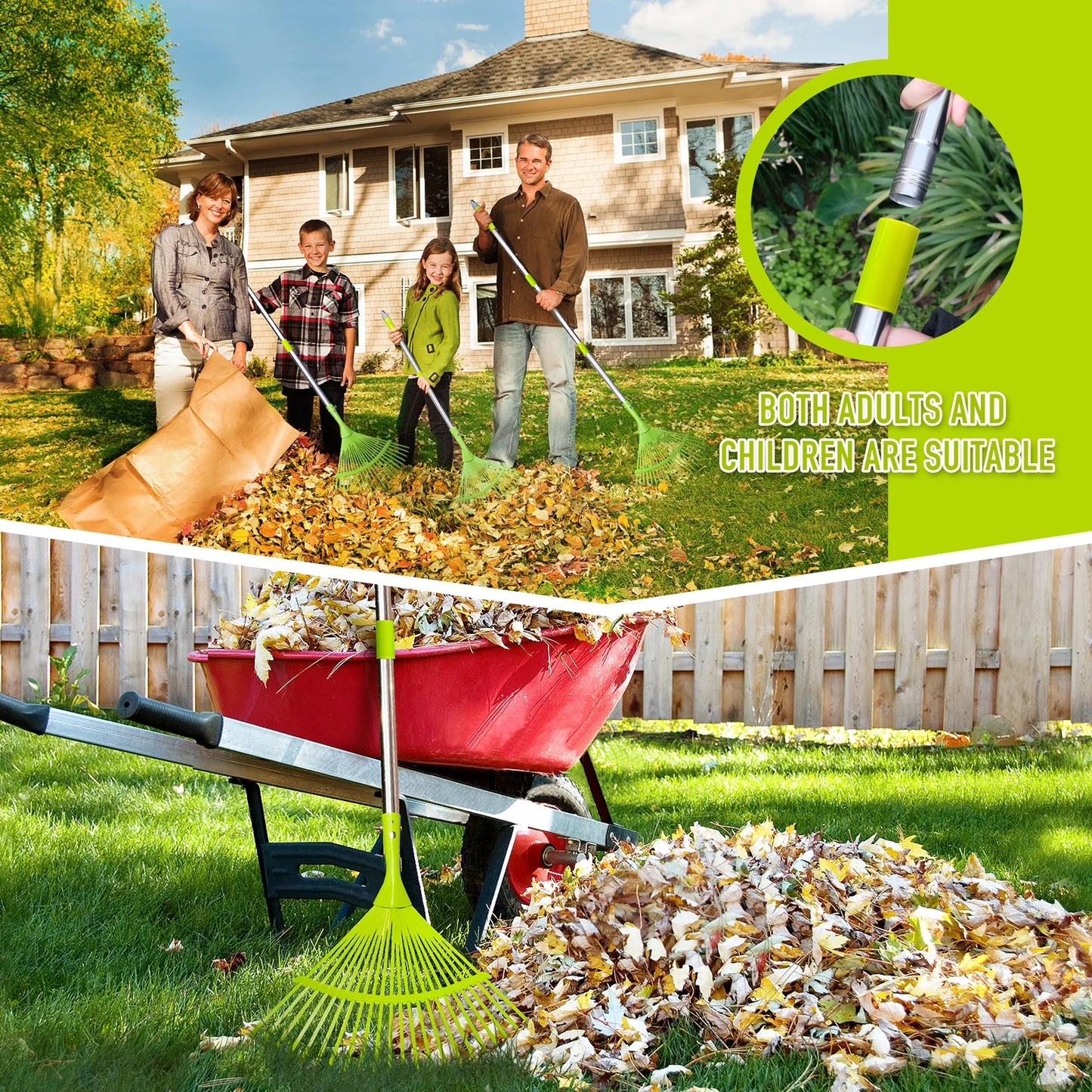 Leaf Scoops and Leaf Raker Set