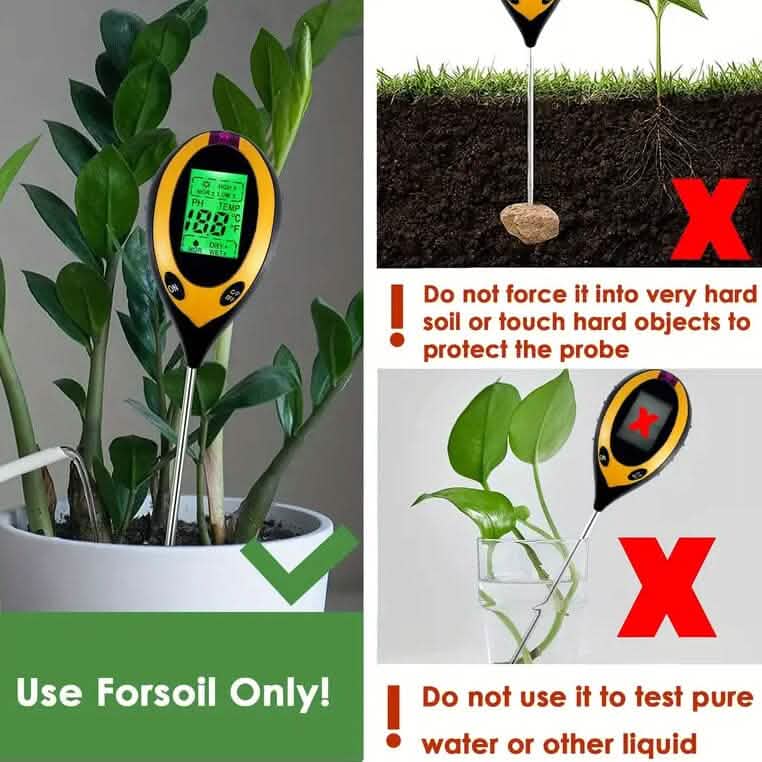 4-in-1 Digital ph Meter for Soil