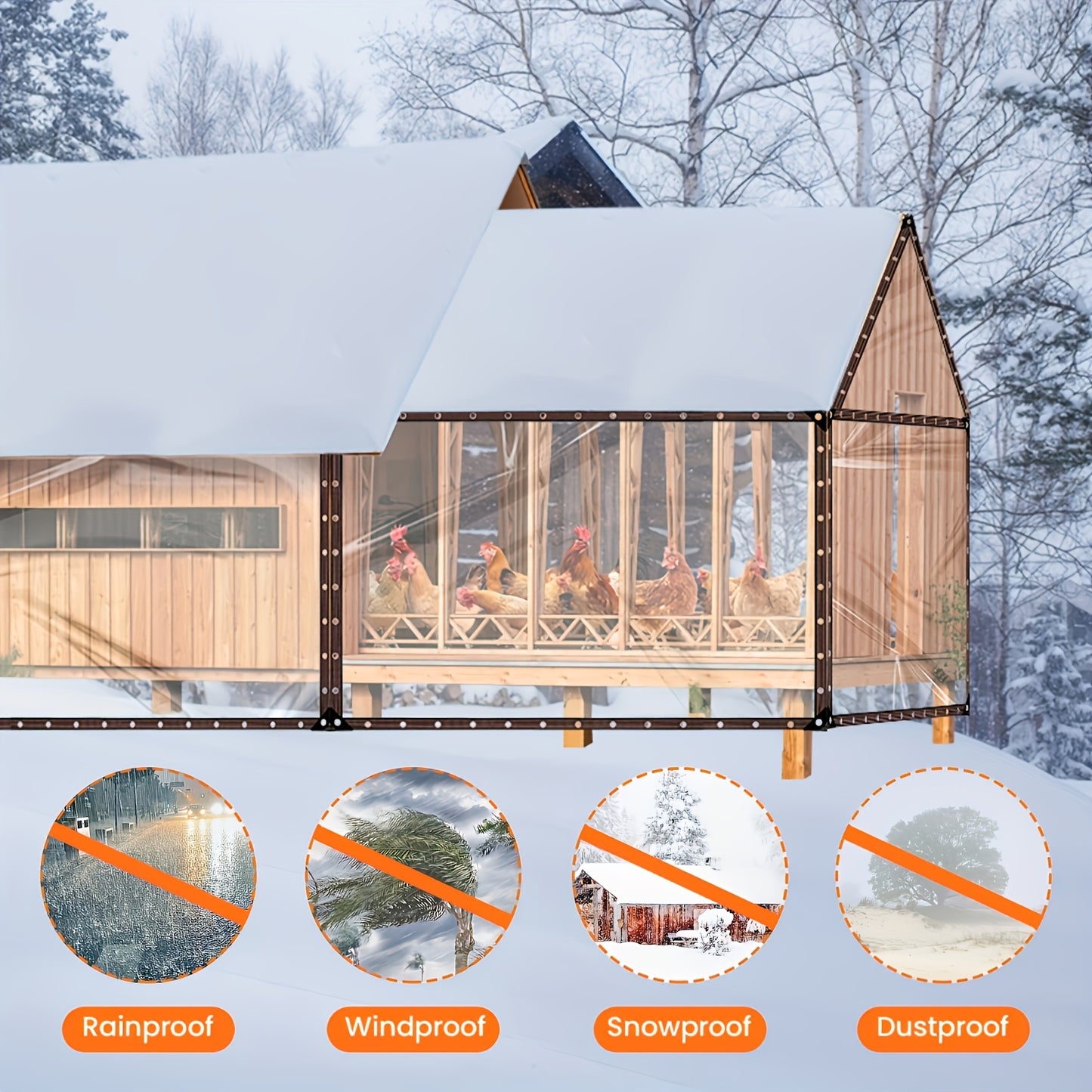 Heavy-Duty Clear Vinyl Tarp