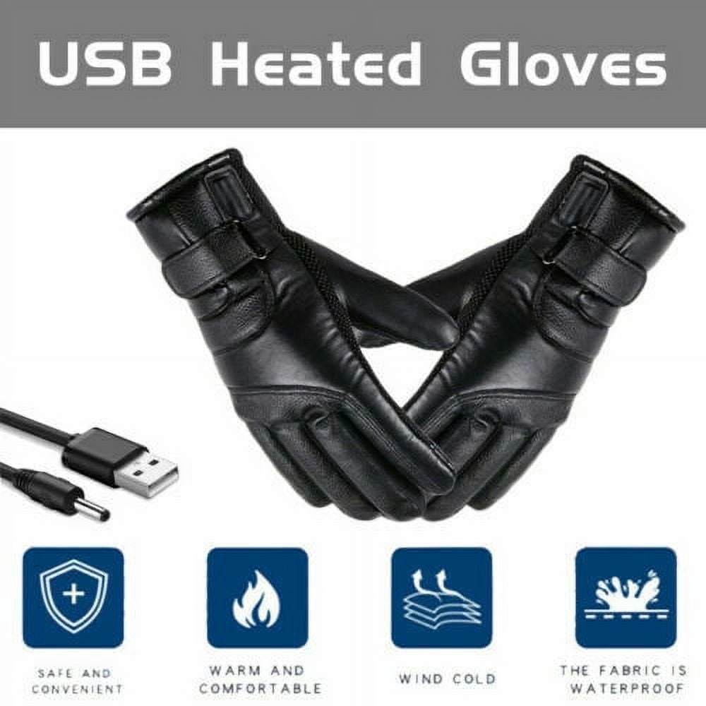 Electric Heated Ski Gloves with Touchscreen Finger