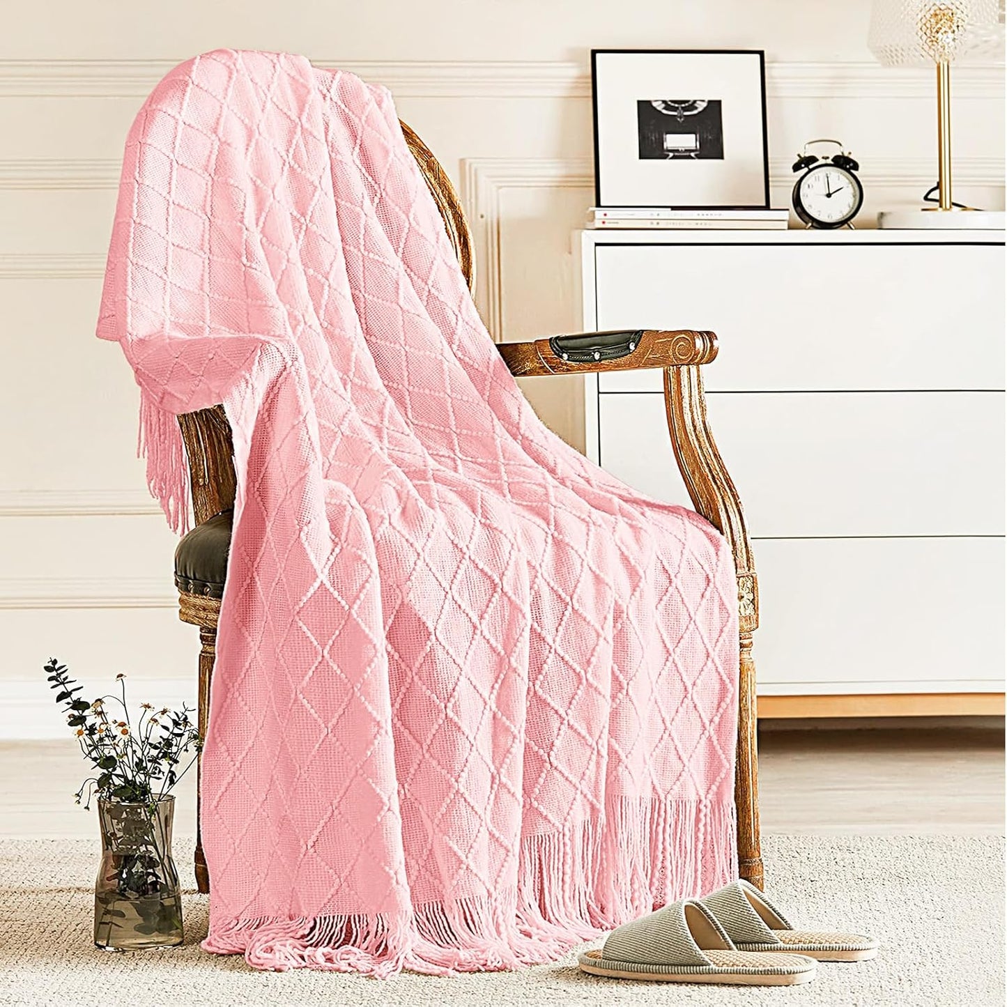 Cable Knit Throw Blanket