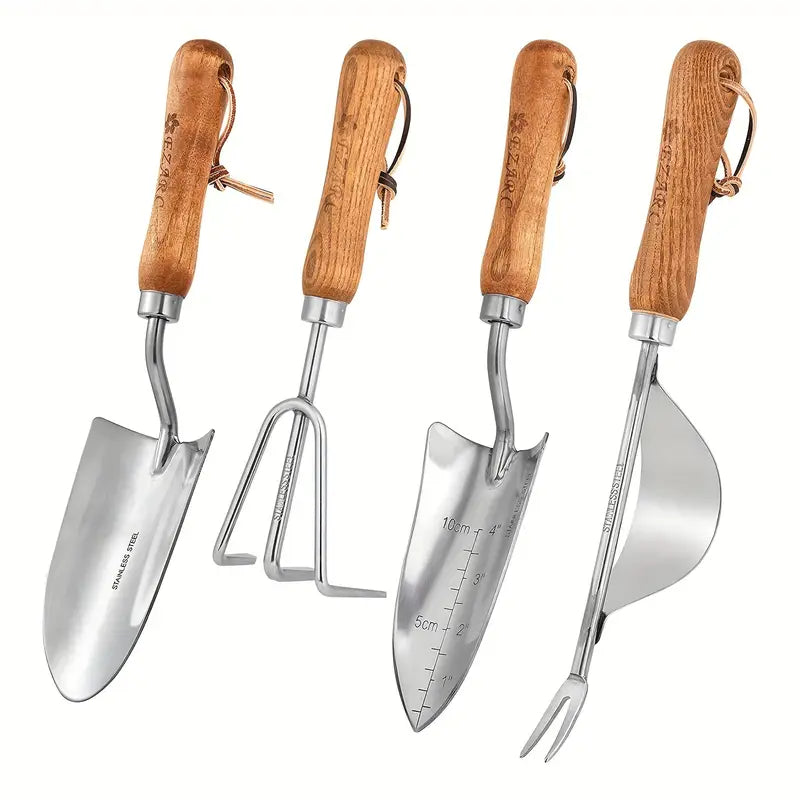 4-Piece Stainless Steel Garden Tool Set