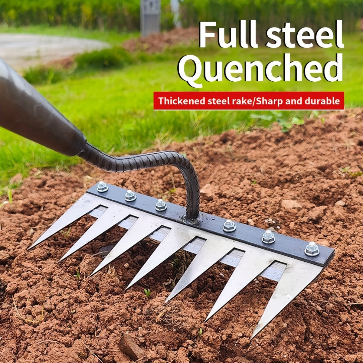 2 Pcs Metal Weed Rake