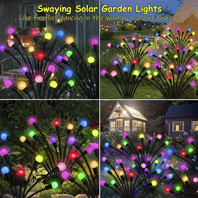 32 LED Firefly Solar Lights for Garden | RGB Garden Lights