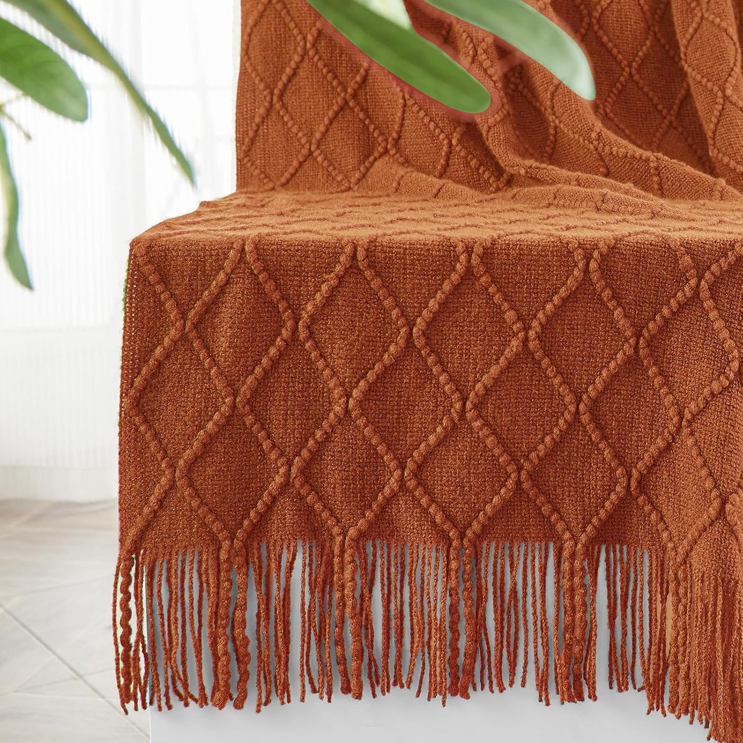 Cable Knit Throw Blanket