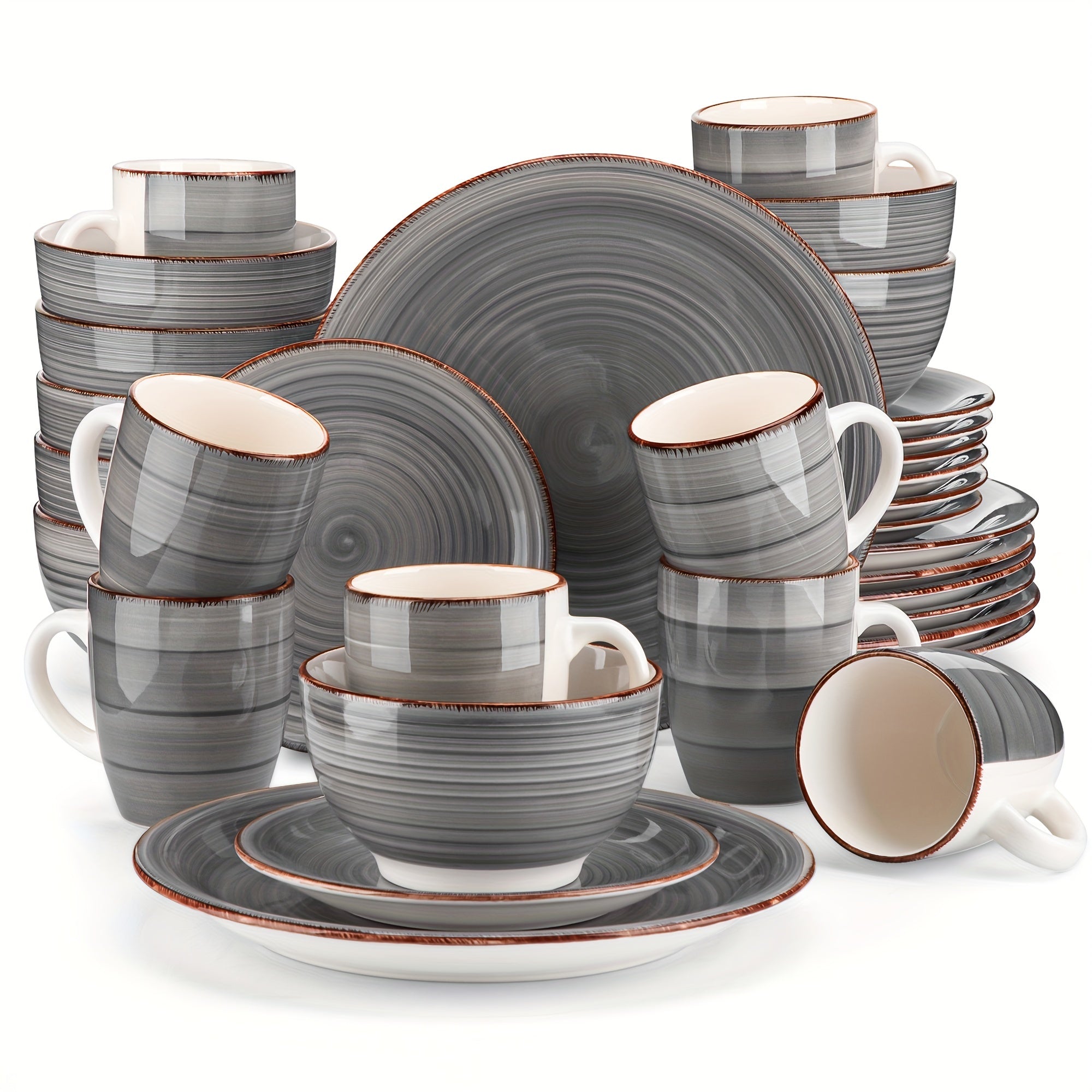 32 Pcs Stoneware Dinnerware Set for 8