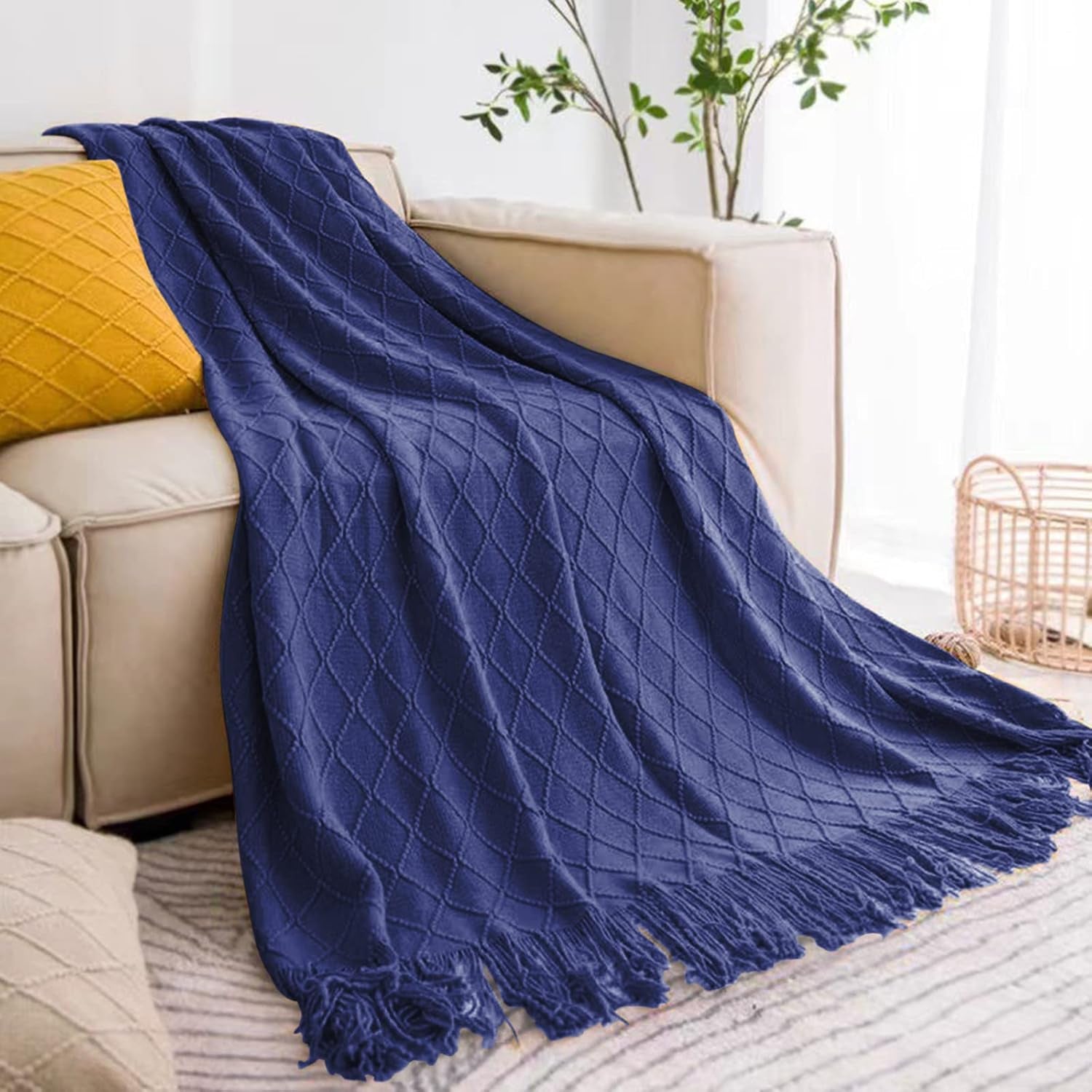 Cable Knit Throw Blanket