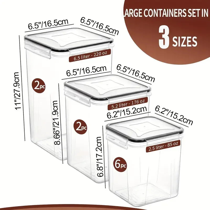 10 PCS Large Airtight Food Storage Containers