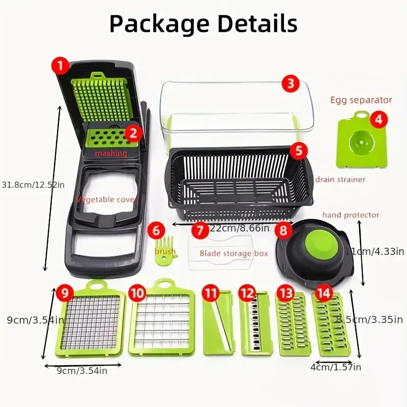 15-in-1 Vegetable Slicer | Onion Cutter |  Food Chopper