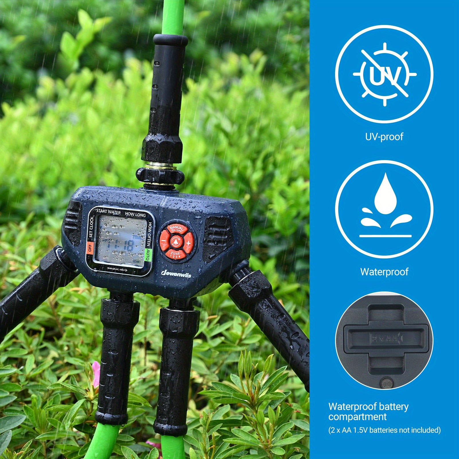 4-Zone Programmable Water Timer