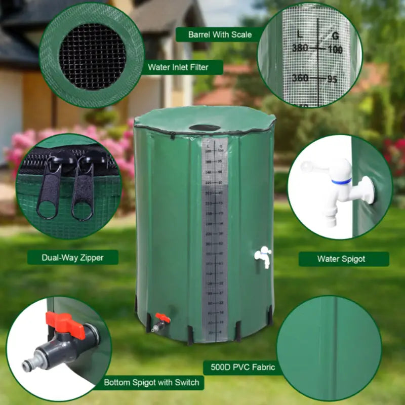 100 Gallon Foldable Rain Barrel