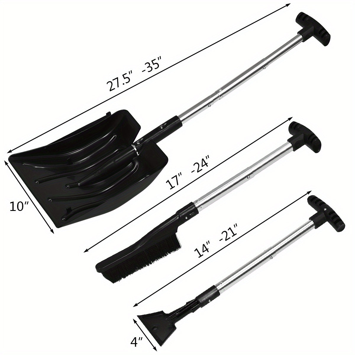 3-in-1 Emergency Snow Shovel