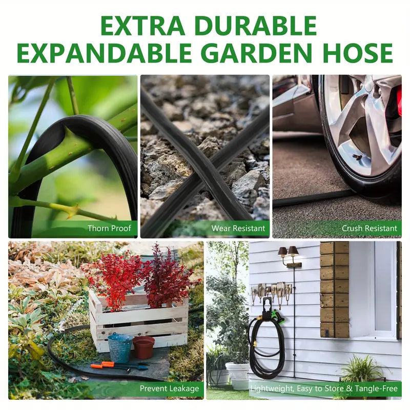 Heavy Duty Rubber Garden Hoses with Nozzle