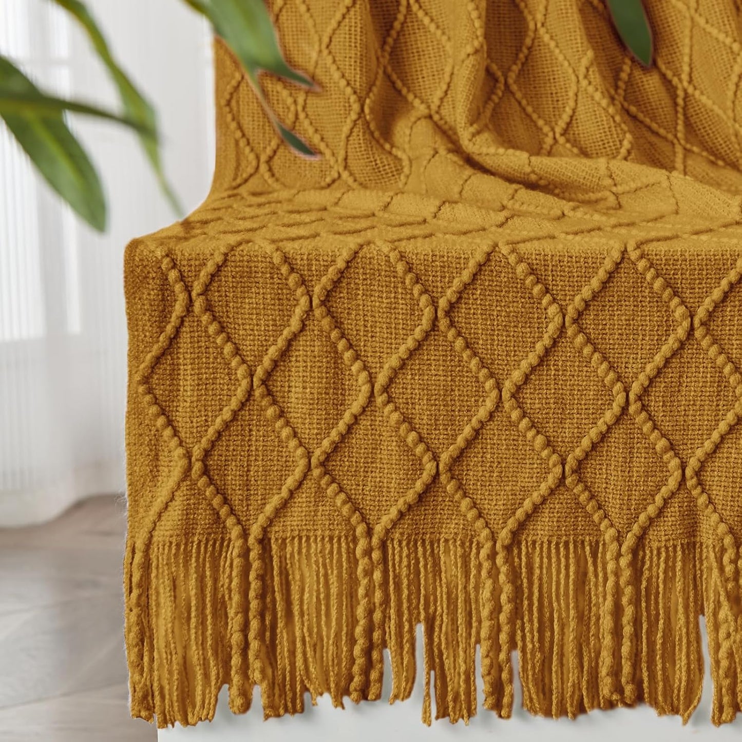 Cable Knit Throw Blanket