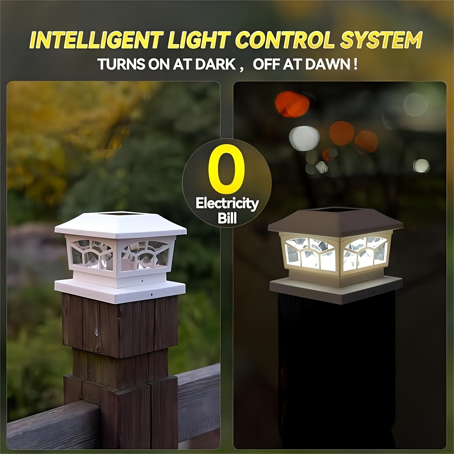 6 Pcs Solar Lights for Fence