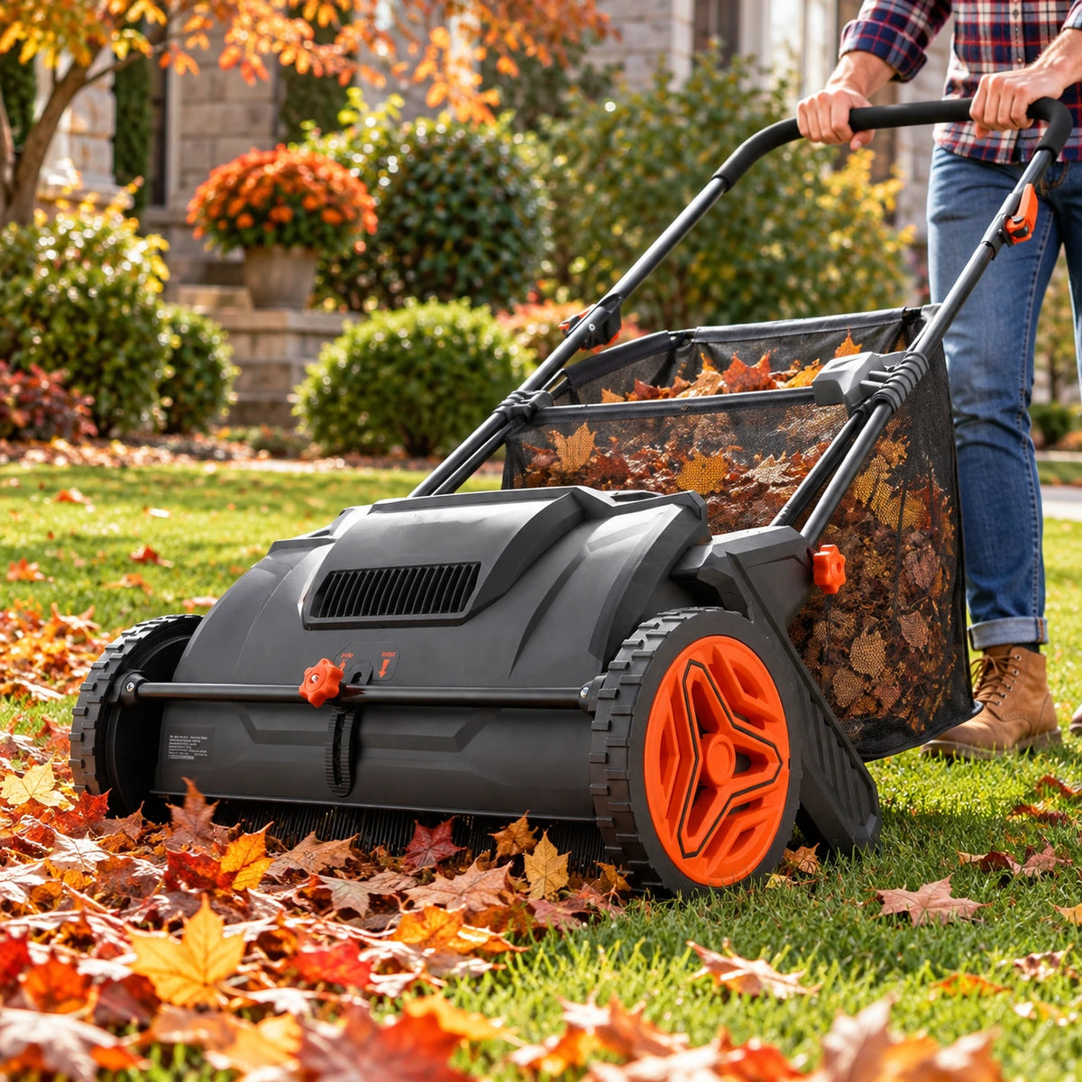 21-inch Manual Push Lawn Sweeper