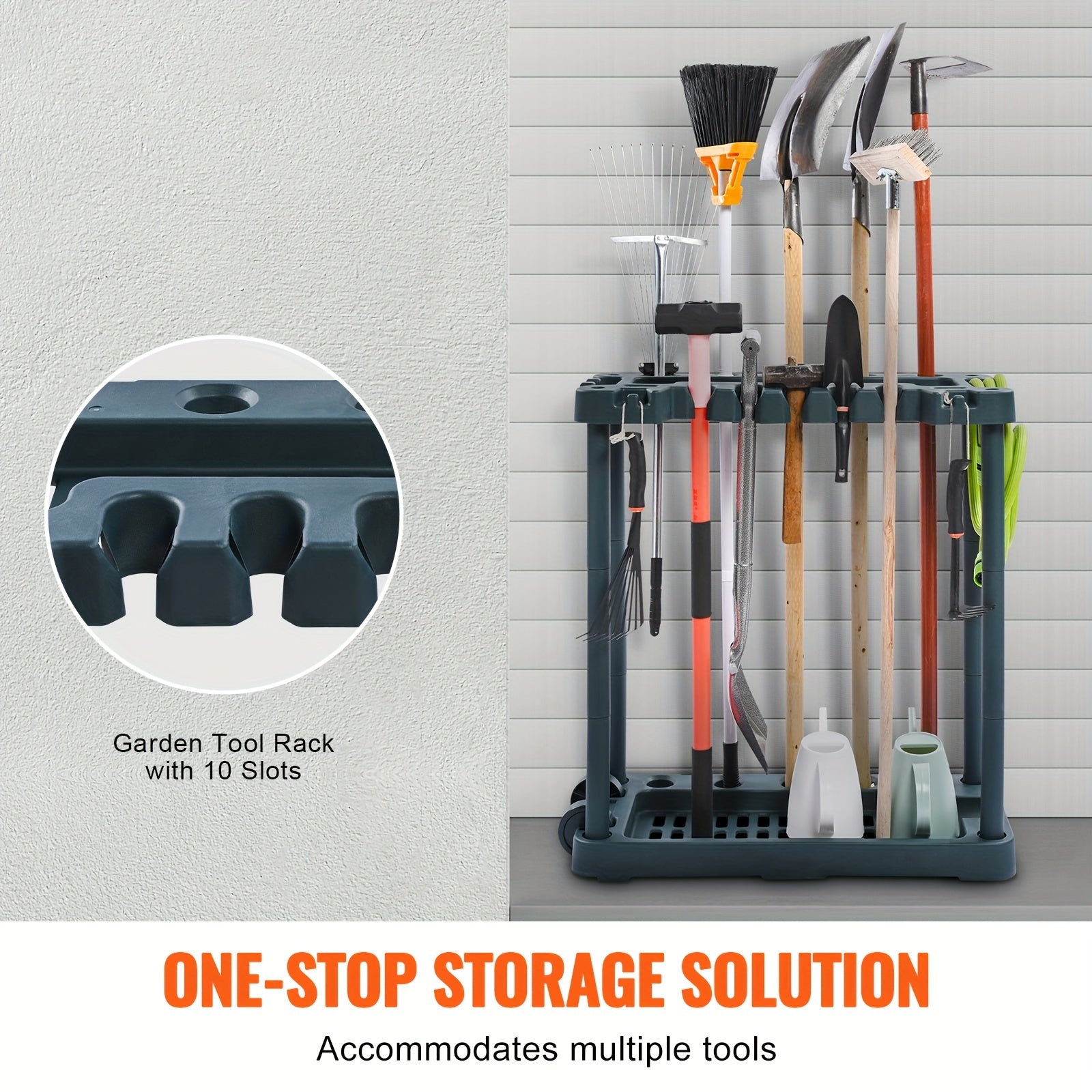 10 Slot Garden Tool Organizer