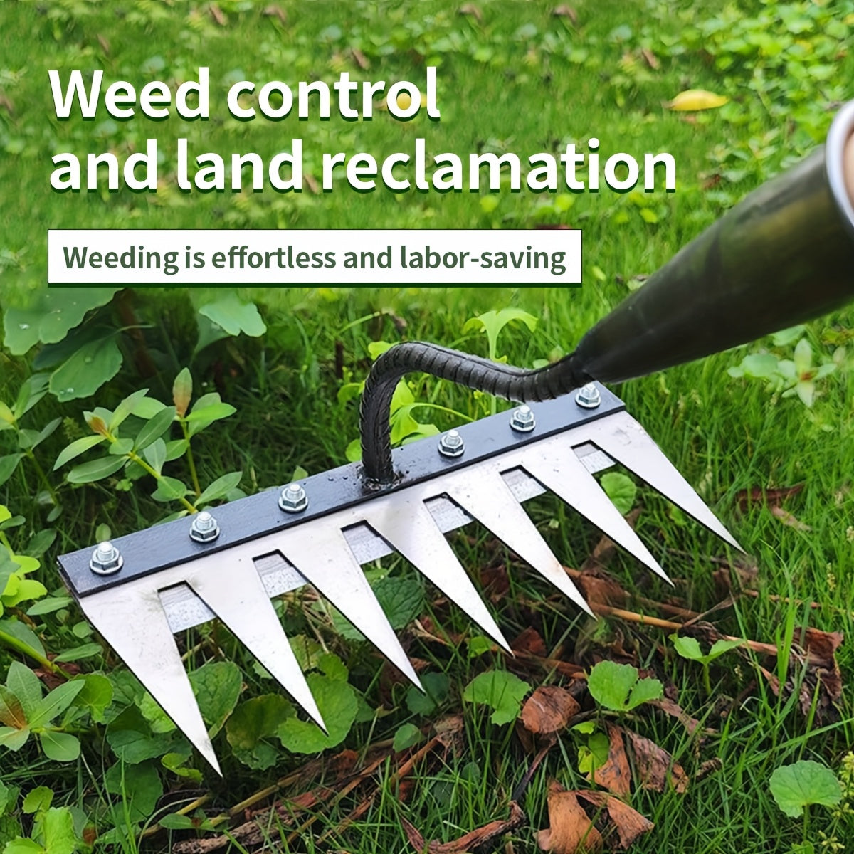 2 Pcs Metal Weed Rake
