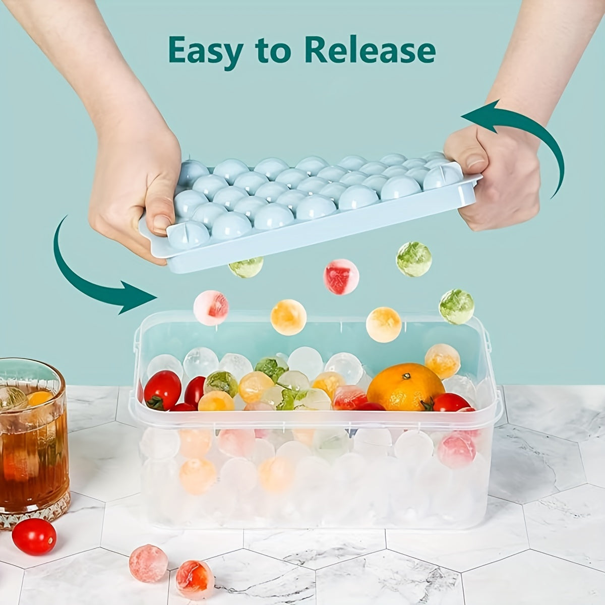 Ice Molds | Ice Trays - Blue and Green