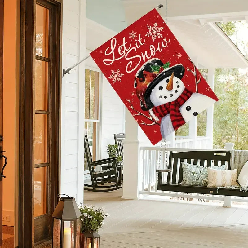 2 Pcs Christmas Garden Flags