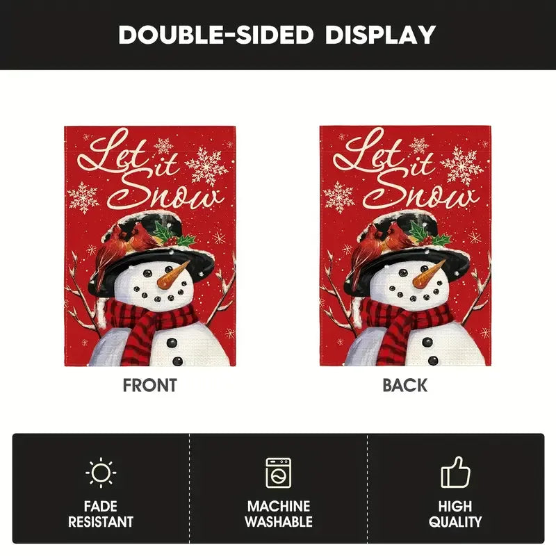 2 Pcs Christmas Garden Flags