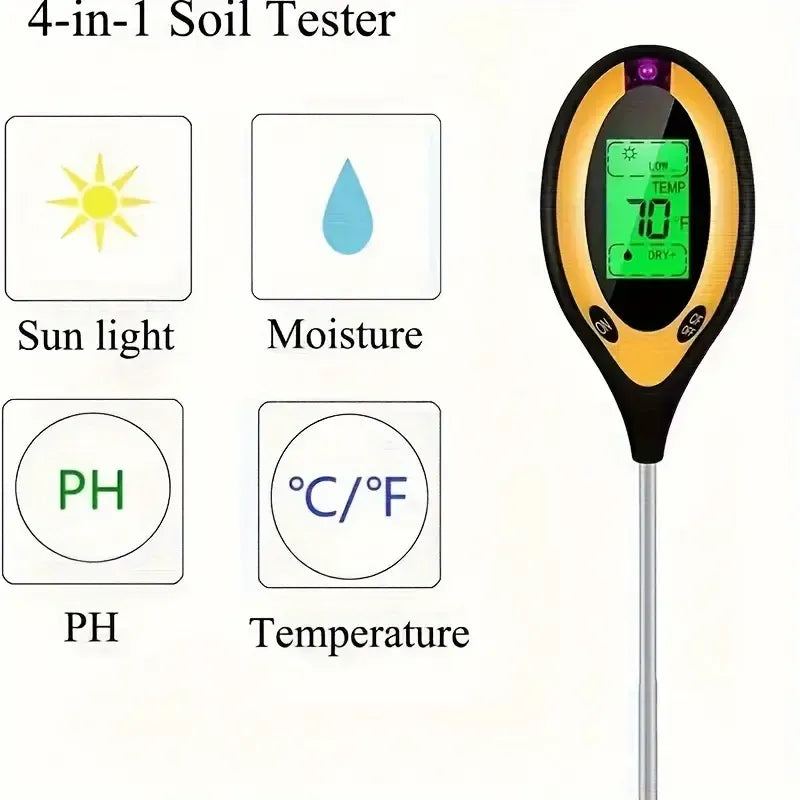 2 Pcs Digital Soil pH Meter