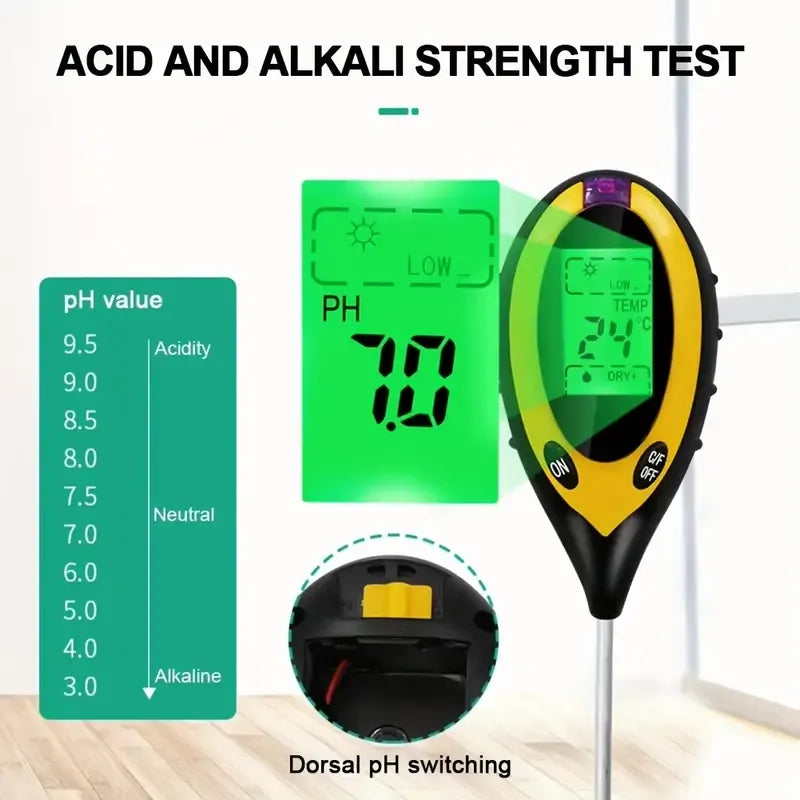 2 Pcs Digital Soil pH Meter