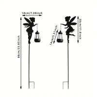 Left and Right Garden Fairies with Solar Lights