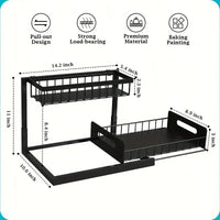 2 Pcs Pull Out Under Sink Organizer