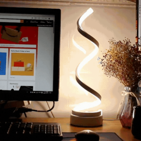 2 Pack Dimmable Spiral Table Lamp