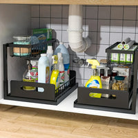 2 Pcs Pull Out Under Sink Organizer