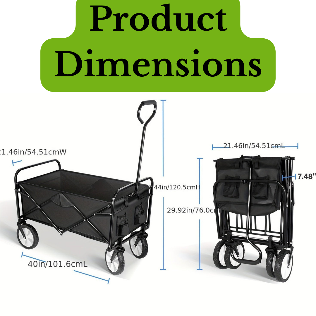 Rolling Garden Cart With 360 Degree Swivel Wheels