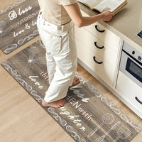 2 Pcs Decorative Kitchen Mats Anti Fatigue