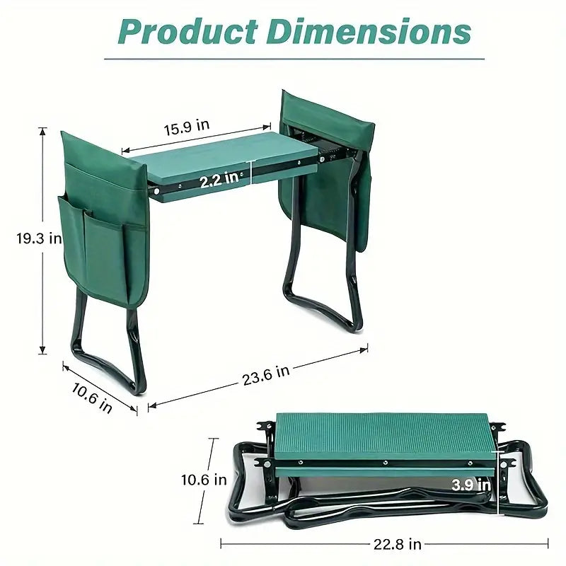 Foldable Heavy Duty Garden Kneeler and Seat