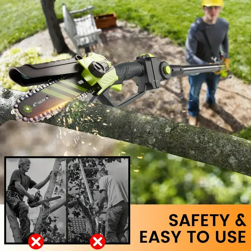 2 in 1 Cordless Pole Pruning Chainsaw