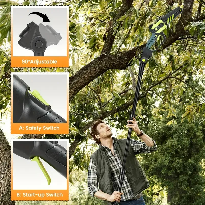 2 in 1 Cordless Pole Pruning Chainsaw