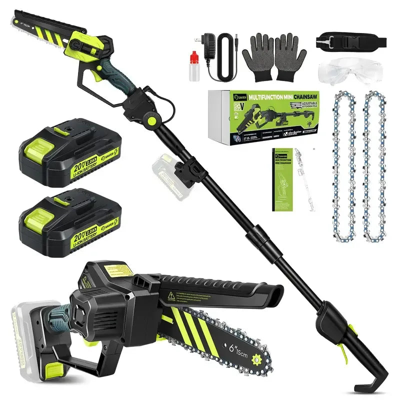 2 in 1 Cordless Pole Pruning Chainsaw