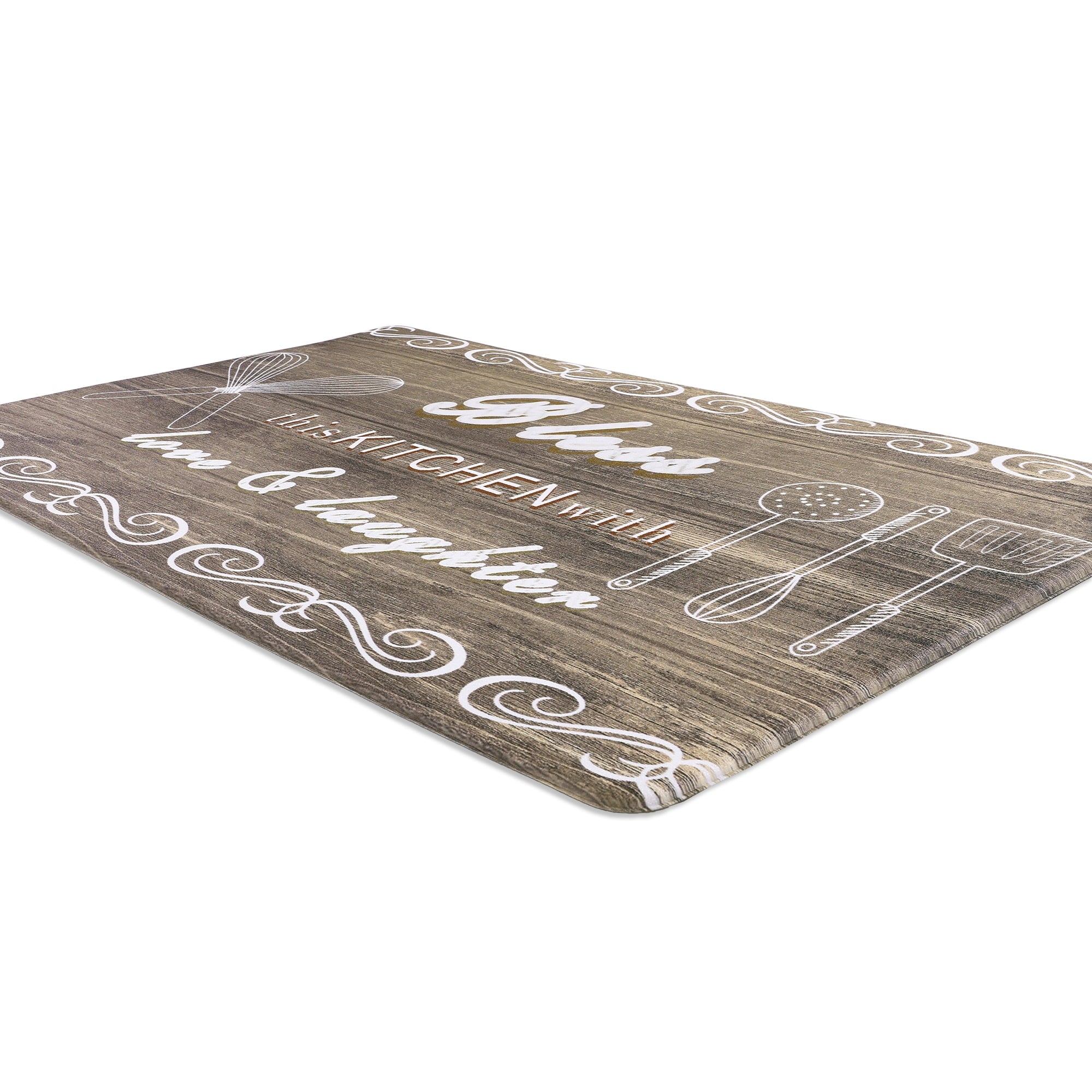 2 Pcs Decorative Kitchen Mats Anti Fatigue