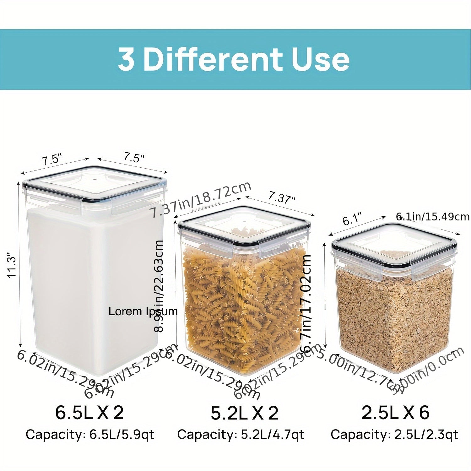 10 PCS Large Airtight Food Storage Containers