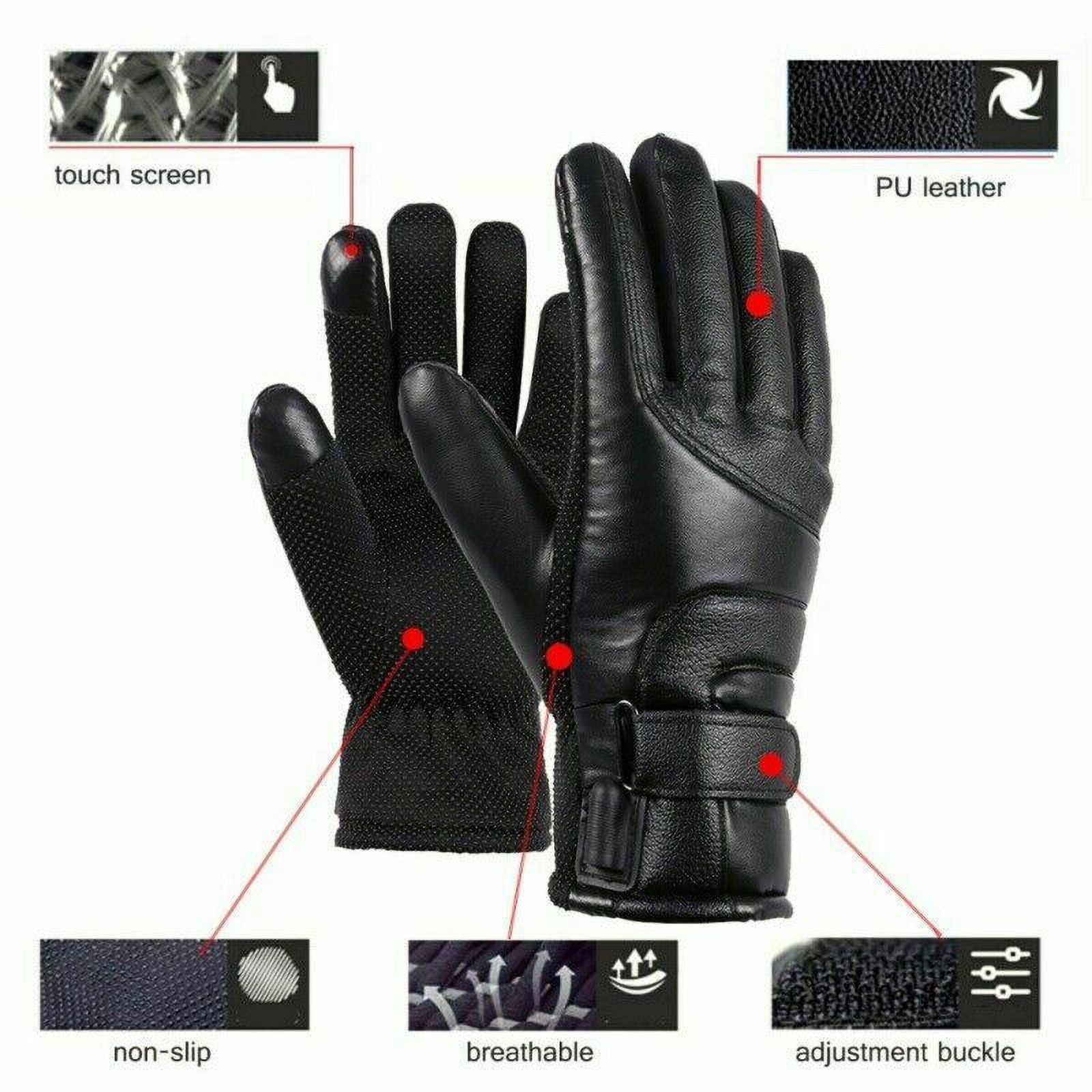 Electric Heated Ski Gloves with Touchscreen Finger