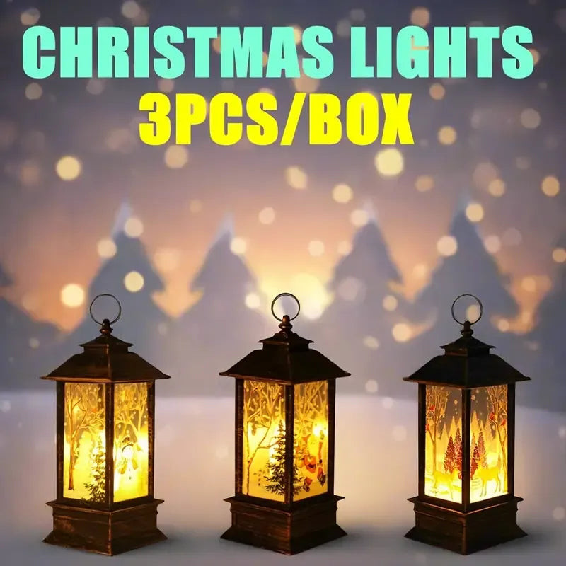 3 Pcs Christmas Lanterns