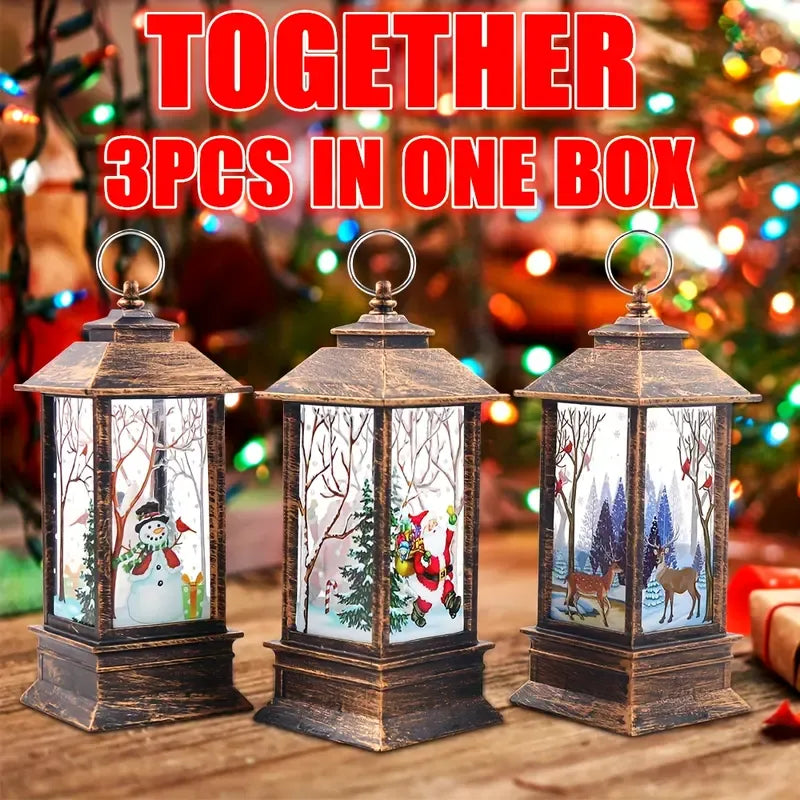 3 Pcs Christmas Lanterns