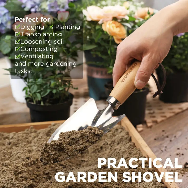 3 Pcs Stainless Steel Garden Tool Set
