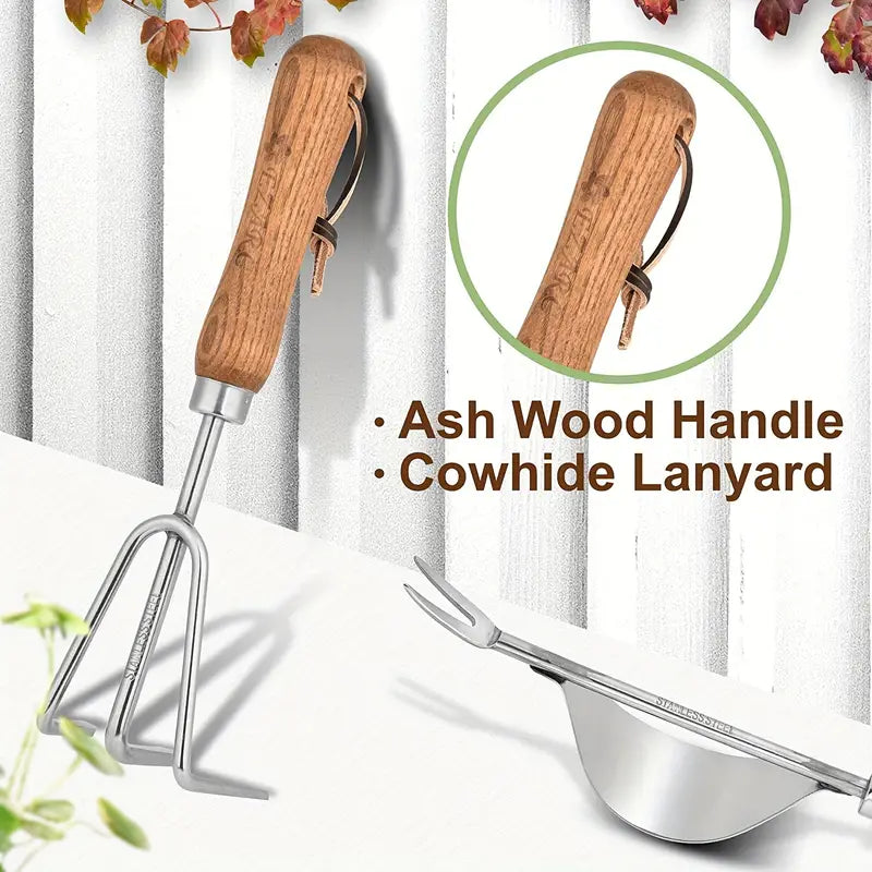 4-Piece Stainless Steel Garden Tool Set