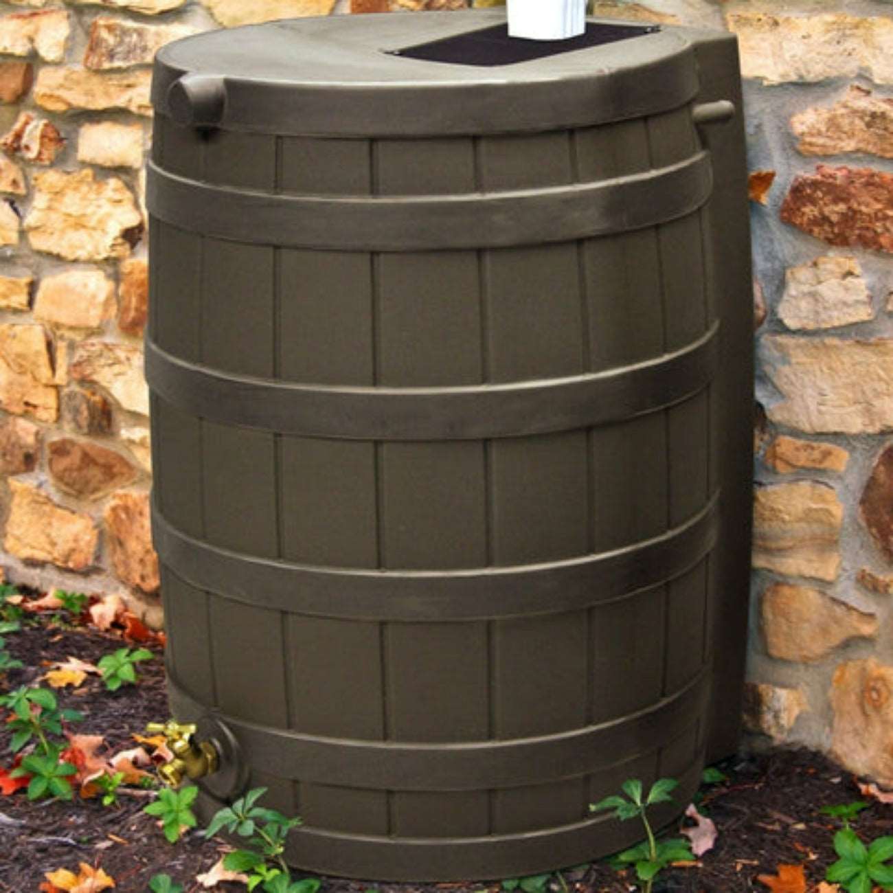 Brown Oak Water Barrel with Filter
