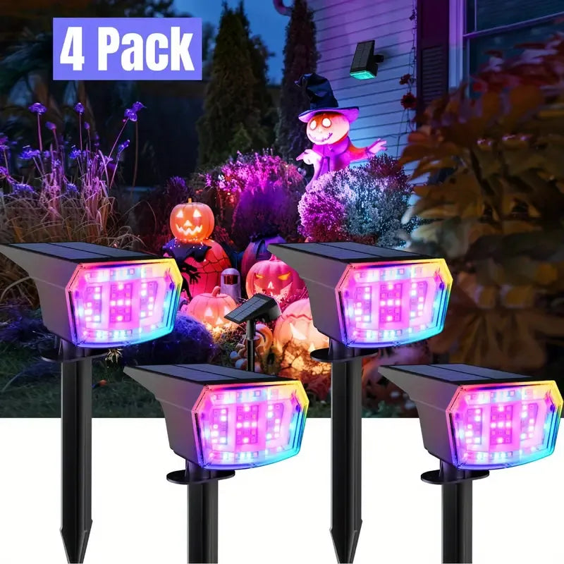 4 Pack Outdoor Solar Spot Lights